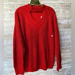 Red New York & Company Sweater Size XL NWT